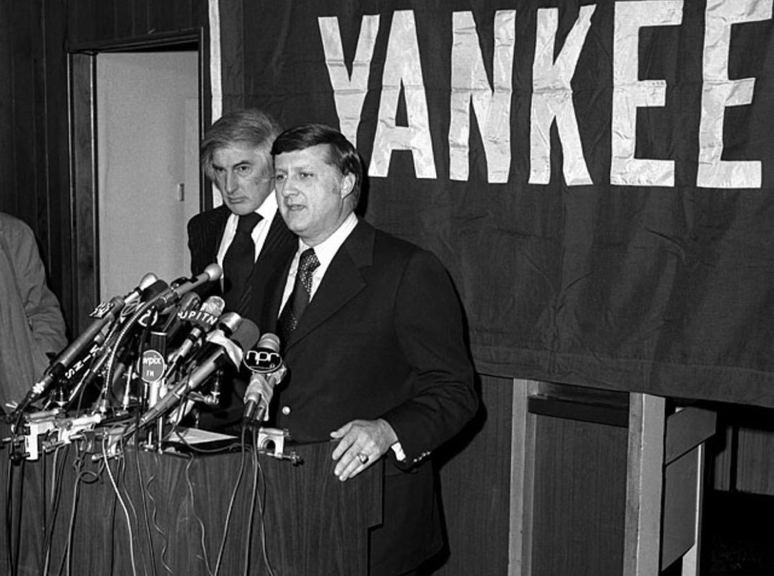 Photo from when George Steinbrenner bought the Yankees in 1973